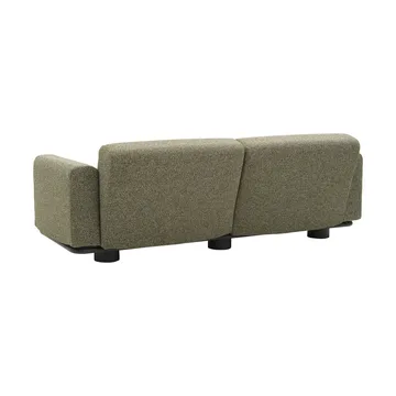 Sofá Bolster - Antracita-teddy verde, 2,5 plazas - Brafab