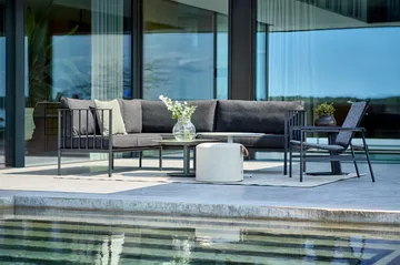 Sofá esquinero Upper - Negro-teddy black - Brafab