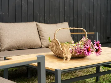 Sofá modular Cap - Antracita-marrón, 6 plazas - Brafab