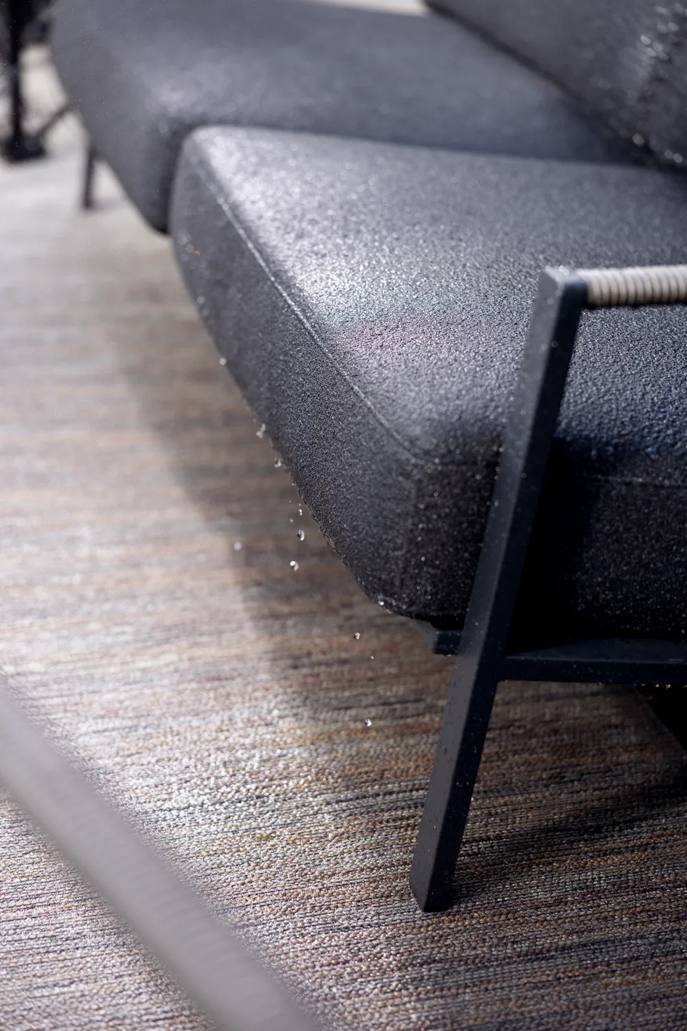 Sofá Naos, Negro-teddy black, 2,5 plazas Brafab