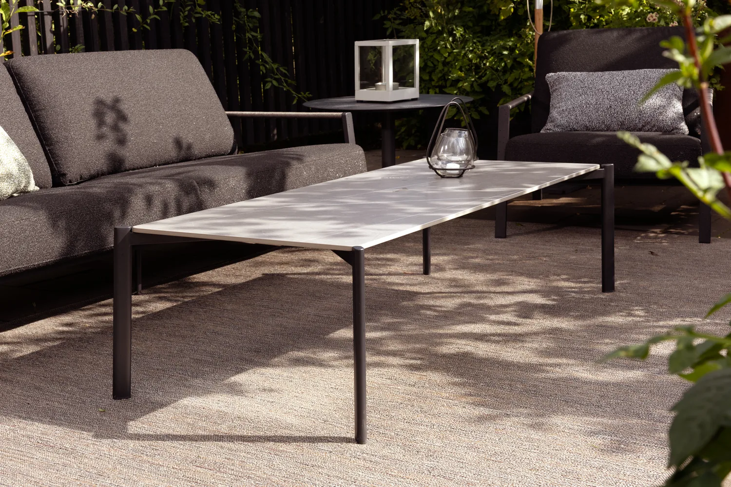 Sofá Naos, Negro-teddy black, 2,5 plazas Brafab