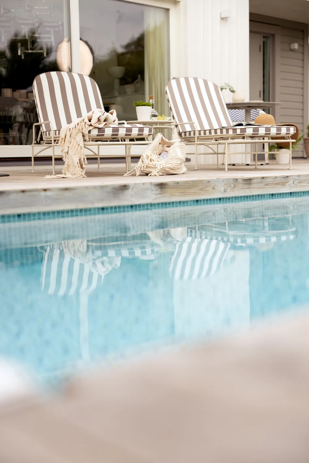 Tumbona Arts 196x96 cm, Soft White-rayas beige Brafab