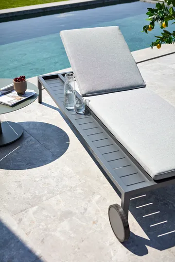 Tumbona Samvaro 218x92 cm - Antracita-pearl grey - Brafab