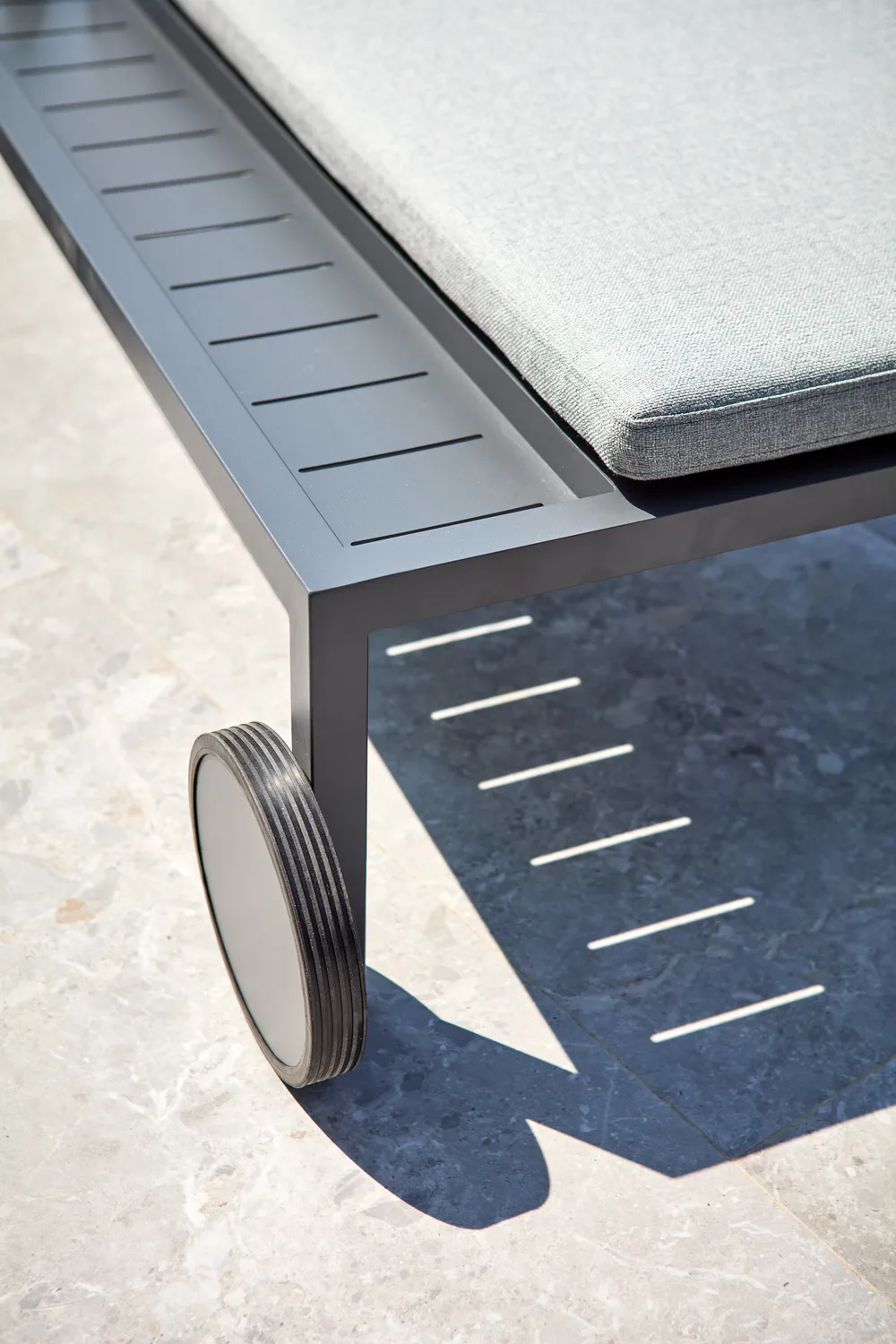 Tumbona Samvaro 218x92 cm, Antracita-pearl grey Brafab