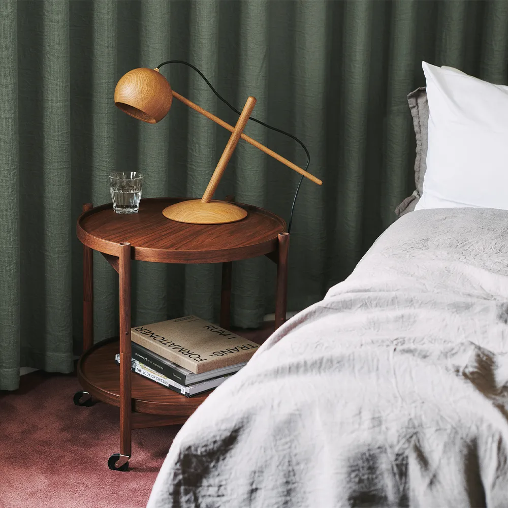 Carrito Bølling Tray Table model 50, Leaf, estructura de haya aceitada Brdr. Krüger