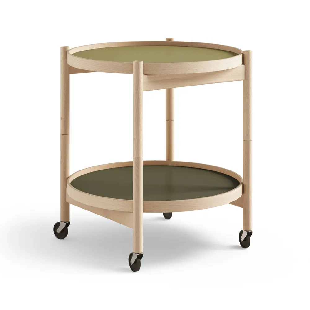 Carrito Bølling Tray Table model 50, Leaf, estructura de haya aceitada Brdr. Krüger