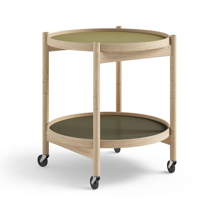 Carrito Bølling Tray Table model 50 - Leaf, estructura de roble sin tratar - Brdr. Krüger