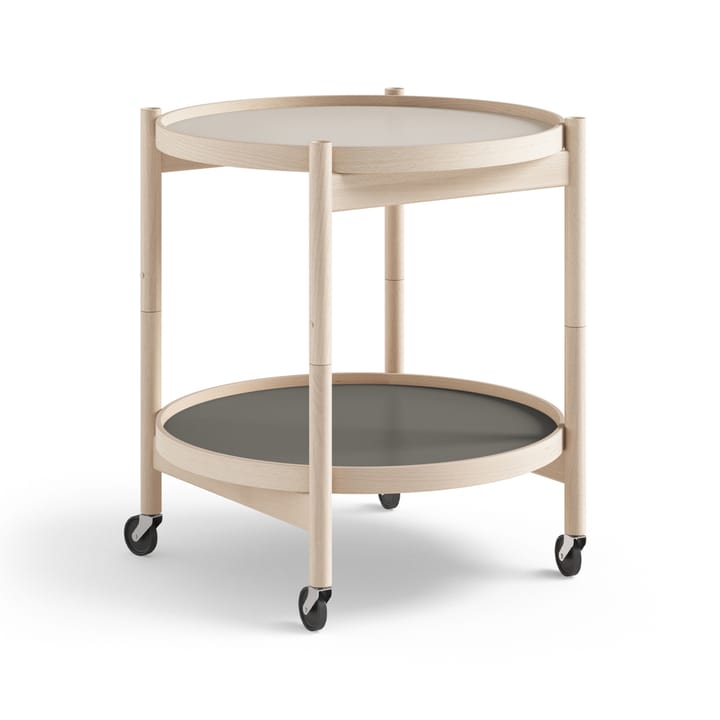 Carrito Bølling Tray Table model 50 - Stone, estructura de haya sin tratar - Brdr. Krüger