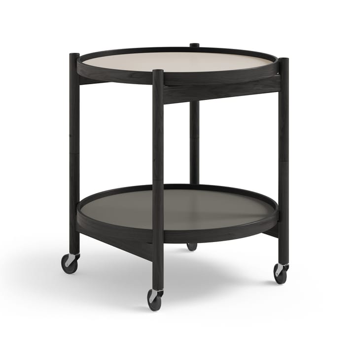 Carrito Bølling Tray Table model 50 - Stone, estructura roble lacado negro - Brdr. Krüger