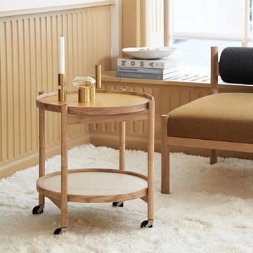 Carrito Bølling Tray Table model 50 - Sunny, estructura de haya sin tratar - Brdr. Krüger