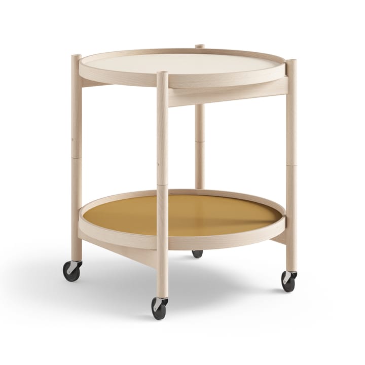 Carrito Bølling Tray Table model 50 - Sunny, estructura de haya sin tratar - Brdr. Krüger