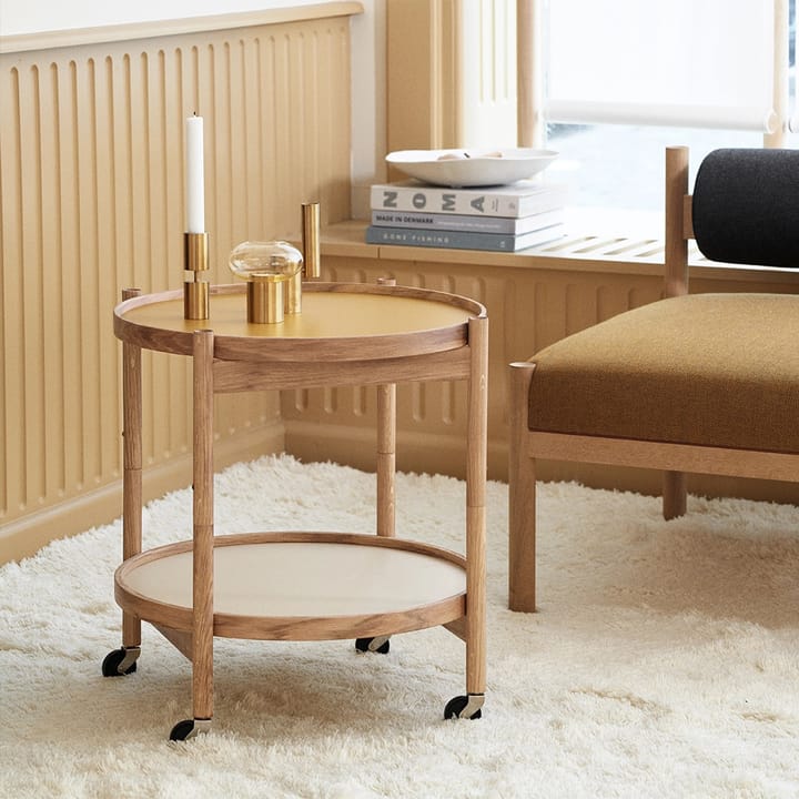 Carrito Bølling Tray Table model 50 - Sunny, estructura roble lacado negro - Brdr. Krüger