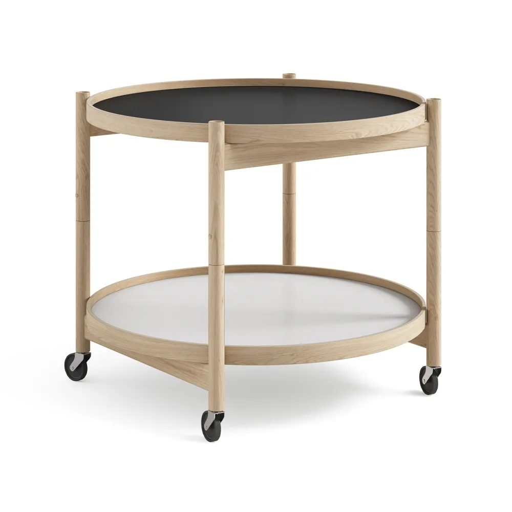 Carrito Bølling Tray Table model 60, Base, estructura de roble sin tratar Brdr. Krüger