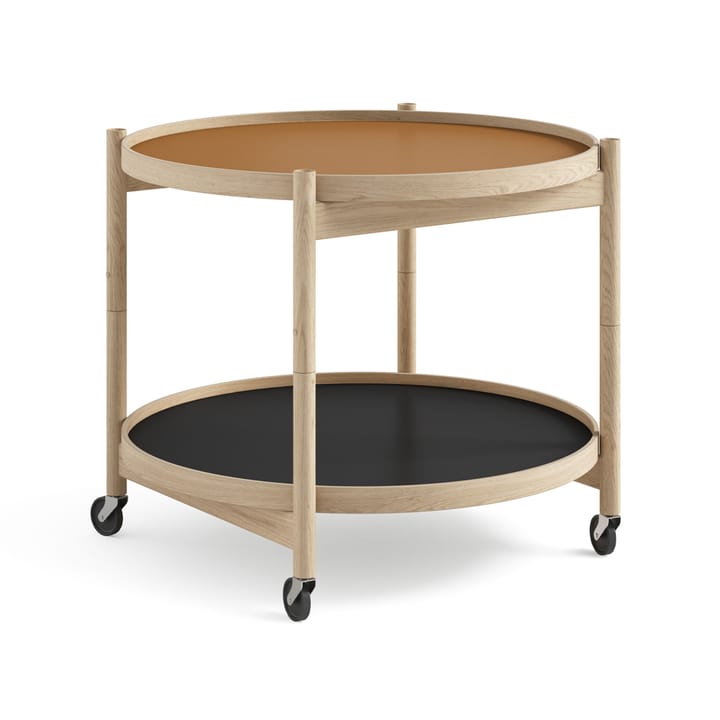 Carrito Bølling Tray Table model 60 - Clay, estructura de roble sin tratar - Brdr. Krüger