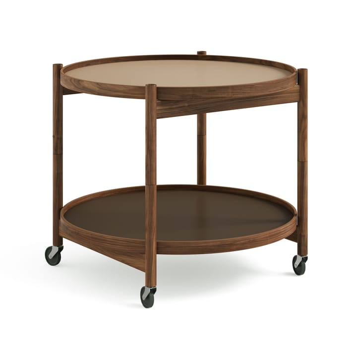 Carrito Bølling Tray Table model 60 - Earth, estructura de nogal aceitado - Brdr. Krüger