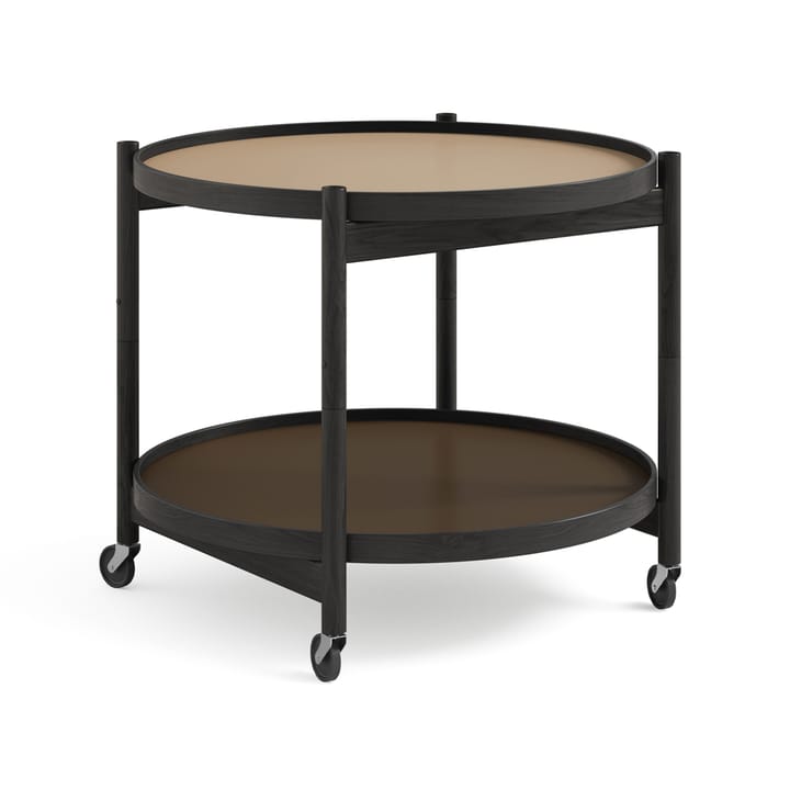 Carrito Bølling Tray Table model 60 - Earth, estructura roble lacado negro - Brdr. Krüger