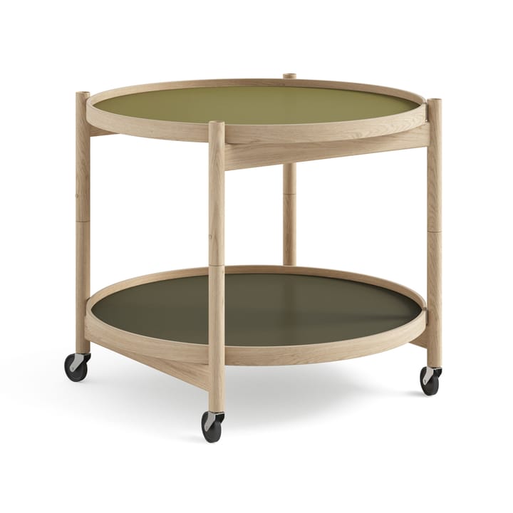 Carrito Bølling Tray Table model 60 - Leaf, estructura de roble sin tratar - Brdr. Krüger