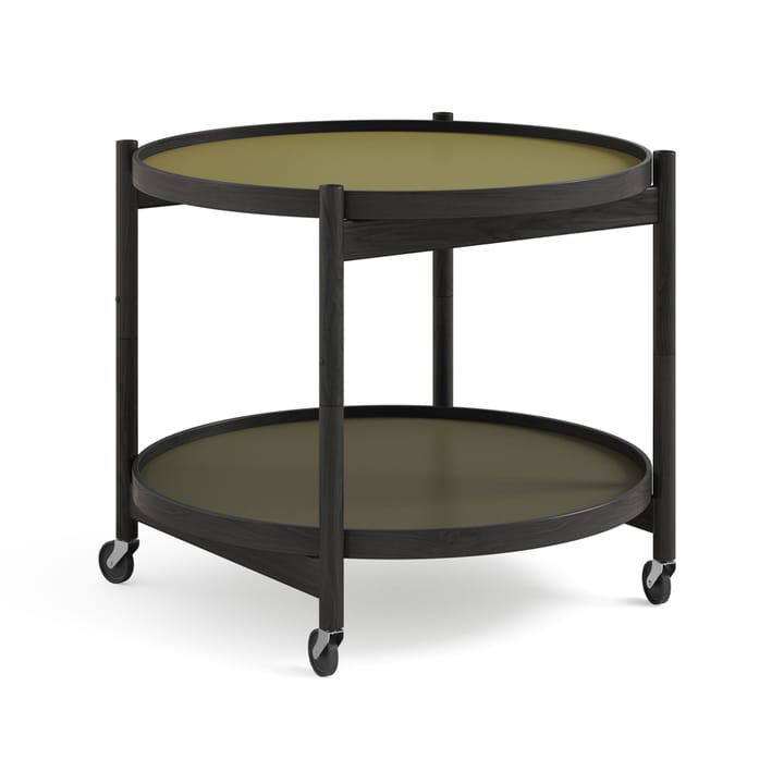 Carrito Bølling Tray Table model 60 - Leaf, estructura roble lacado negro - Brdr. Krüger