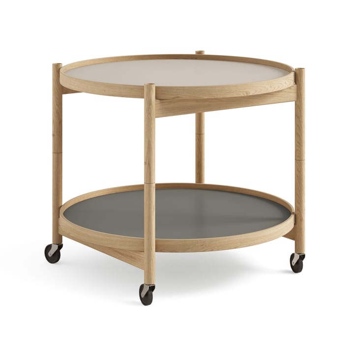 Carrito Bølling Tray Table model 60 - Stone, estructura de roble aceitado - Brdr. Krüger