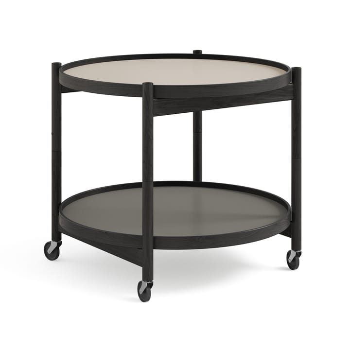 Carrito Bølling Tray Table model 60 - Stone, estructura roble lacado negro - Brdr. Krüger