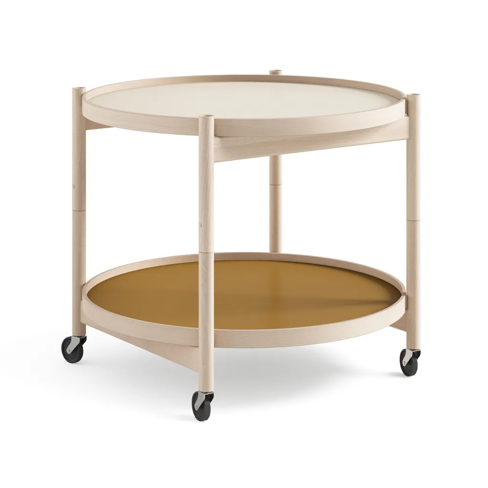 Carrito Bølling Tray Table model 60, Sunny, estructura de haya sin tratar Brdr. Krüger