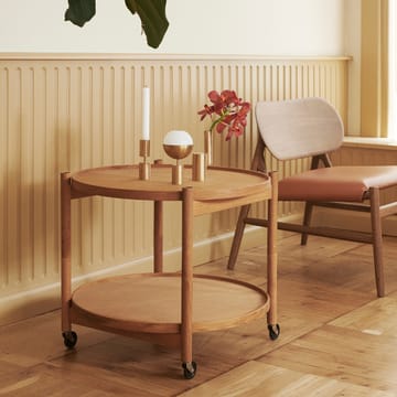 Carrito Bølling Tray Table model 60 - Sunny, estructura de roble sin tratar - Brdr. Krüger