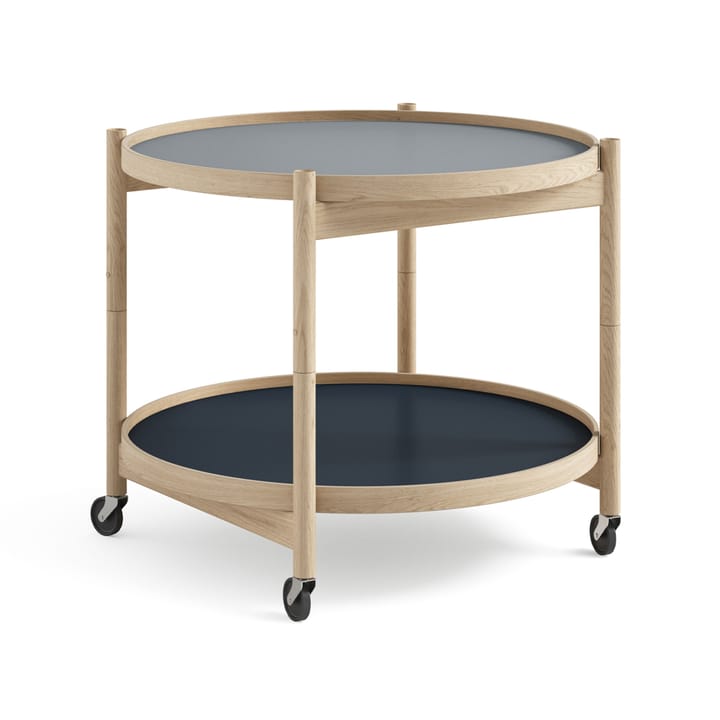 Carrito Bølling Tray Table model 60 - Water, estructura de roble sin tratar - Brdr. Krüger