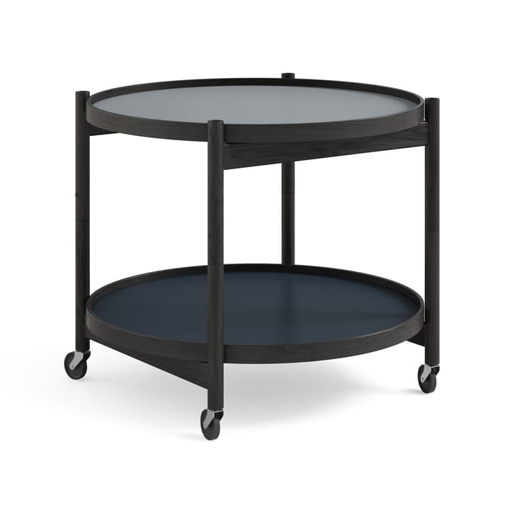 Carrito Bølling Tray Table model 60 - Water, estructura roble lacado negro - Brdr. Krüger