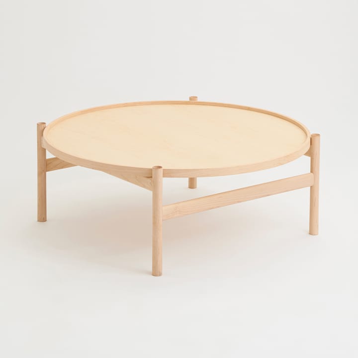 Mesa de centro HB Ø100 cm, Arce aceitado blanco Brdr. Krüger