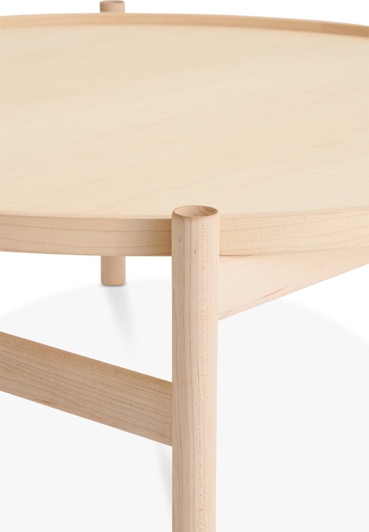 Mesa de centro HB Ø100 cm, Arce aceitado blanco Brdr. Krüger
