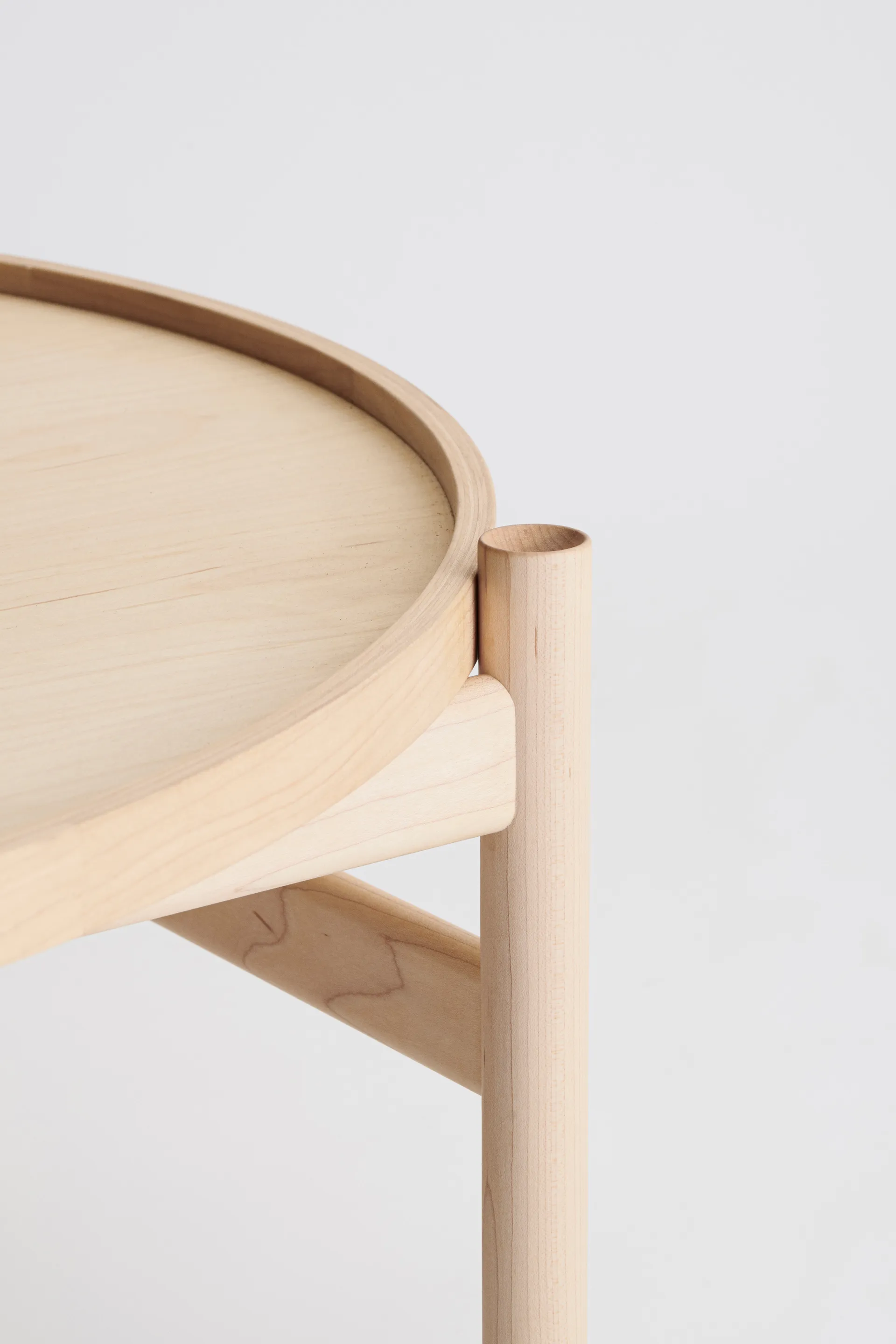 Mesa de centro HB Ø100 cm, Arce aceitado blanco Brdr. Krüger