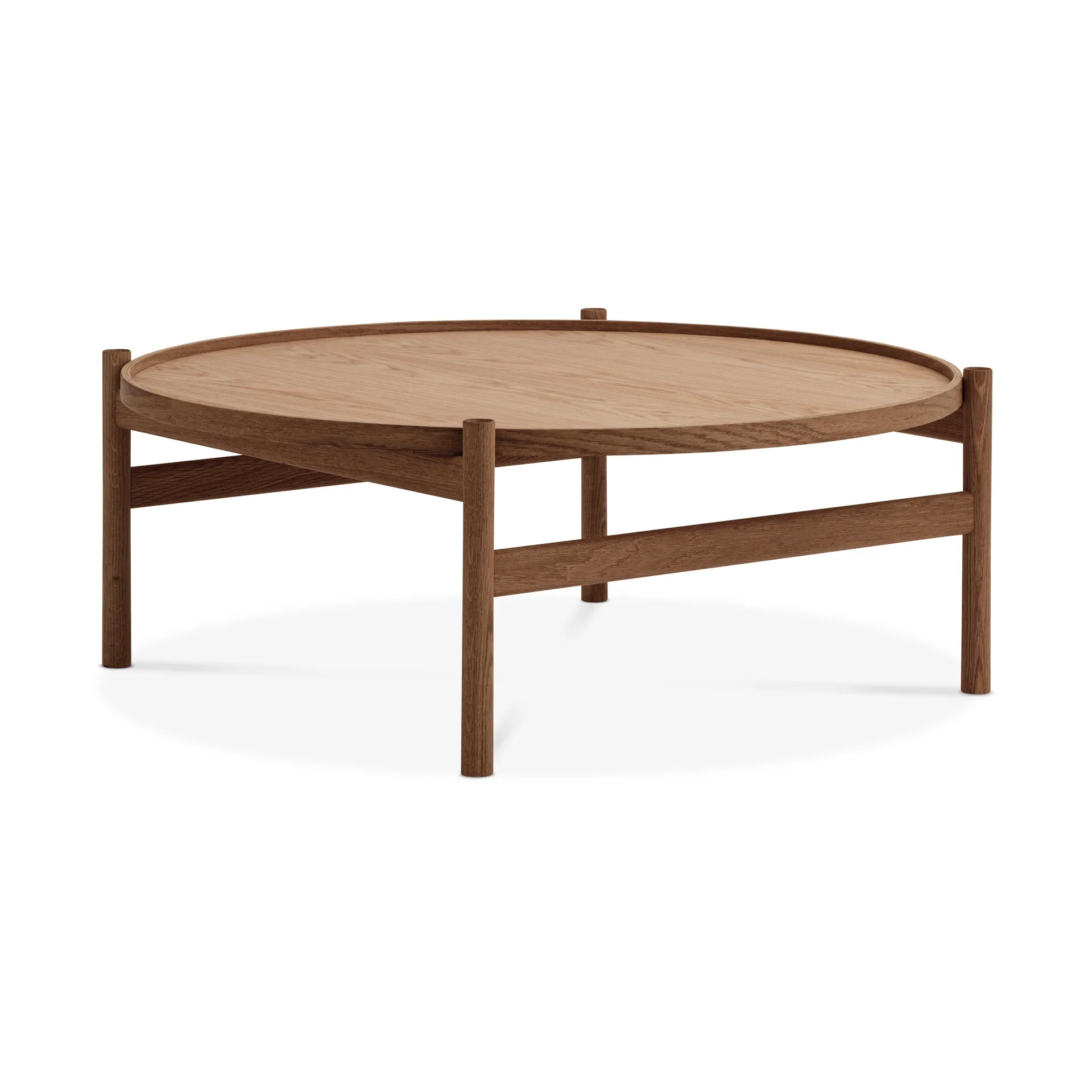Mesa de centro HB Ø100 cm, Roble aceitado ahumado Brdr. Krüger