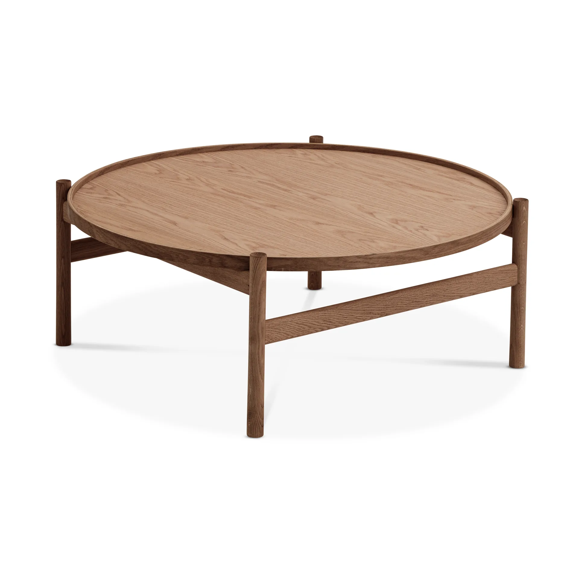 Mesa de centro HB Ø100 cm, Roble aceitado ahumado Brdr. Krüger