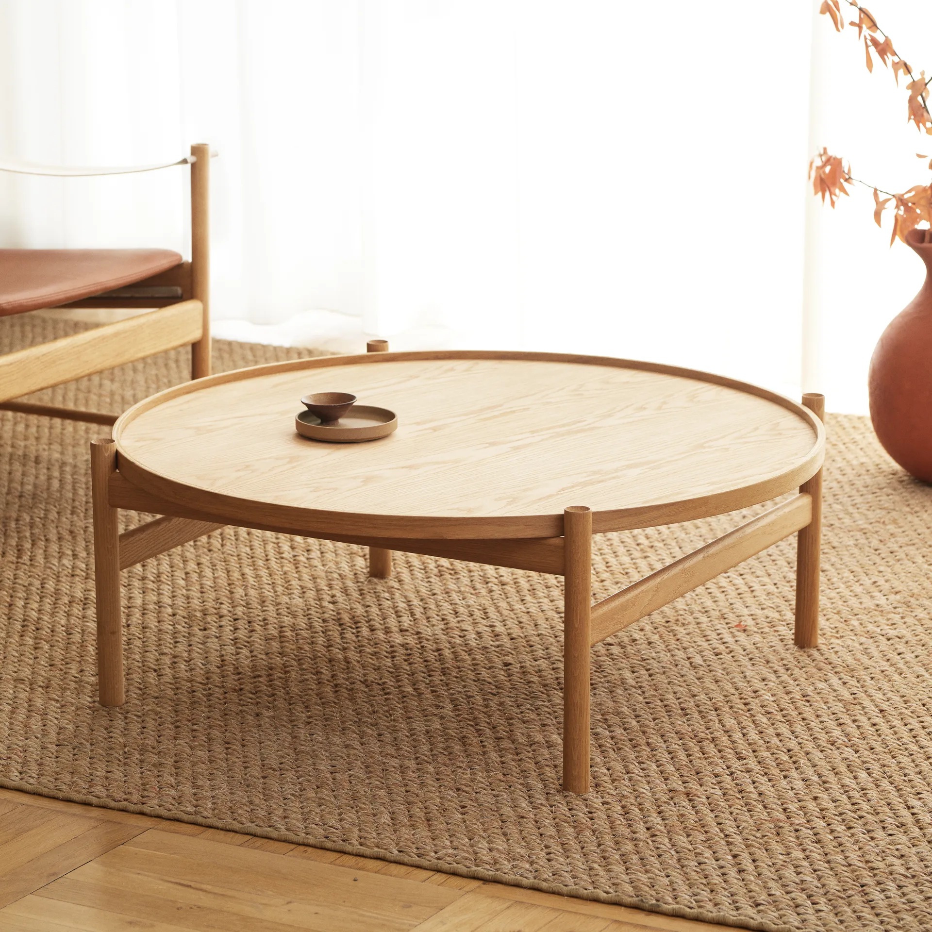 Mesa de centro HB Ø100 cm, Roble aceitado Brdr. Krüger