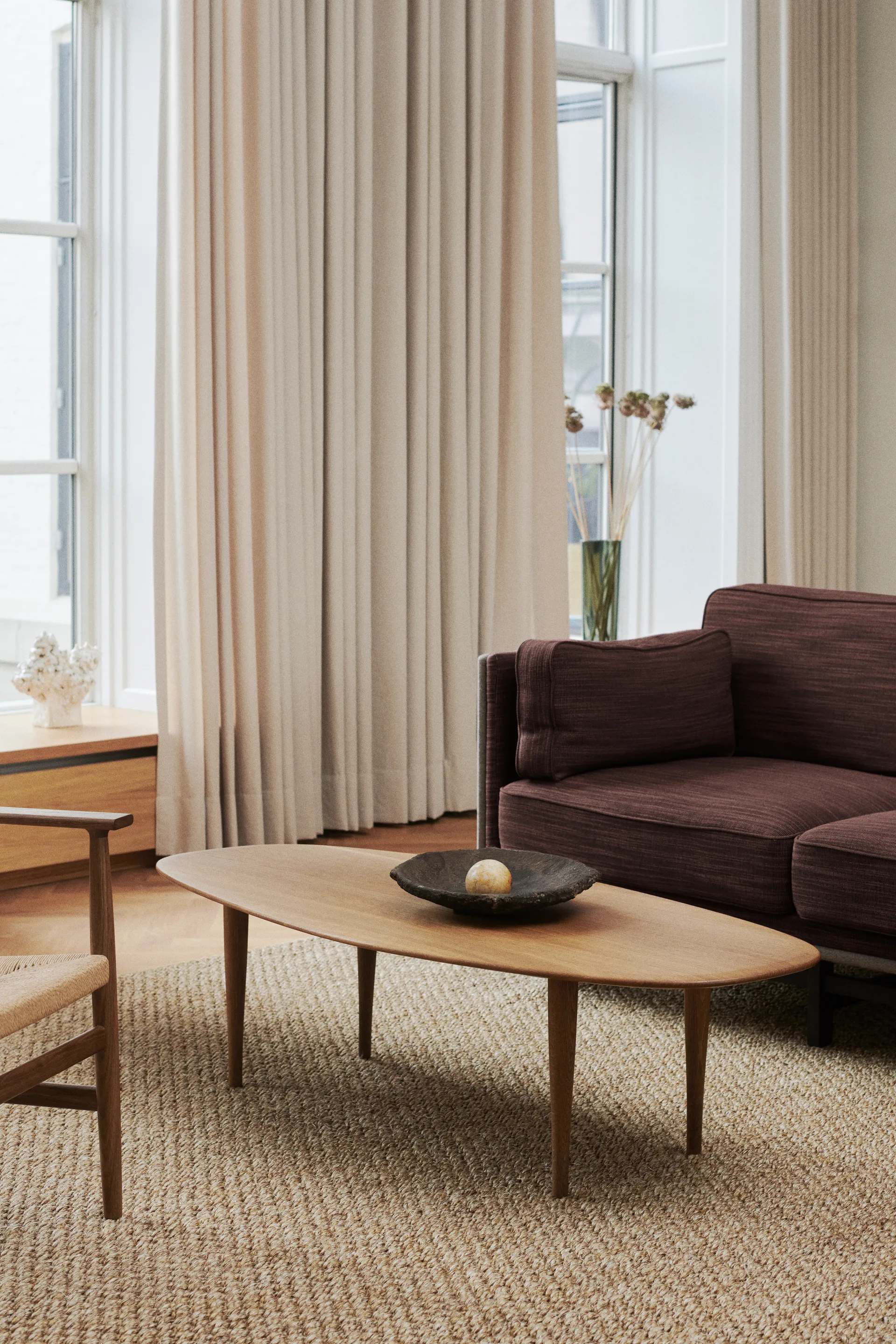 Mesa de centro Jari 58x130 cm, Roble aceitado ahumado Brdr. Krüger