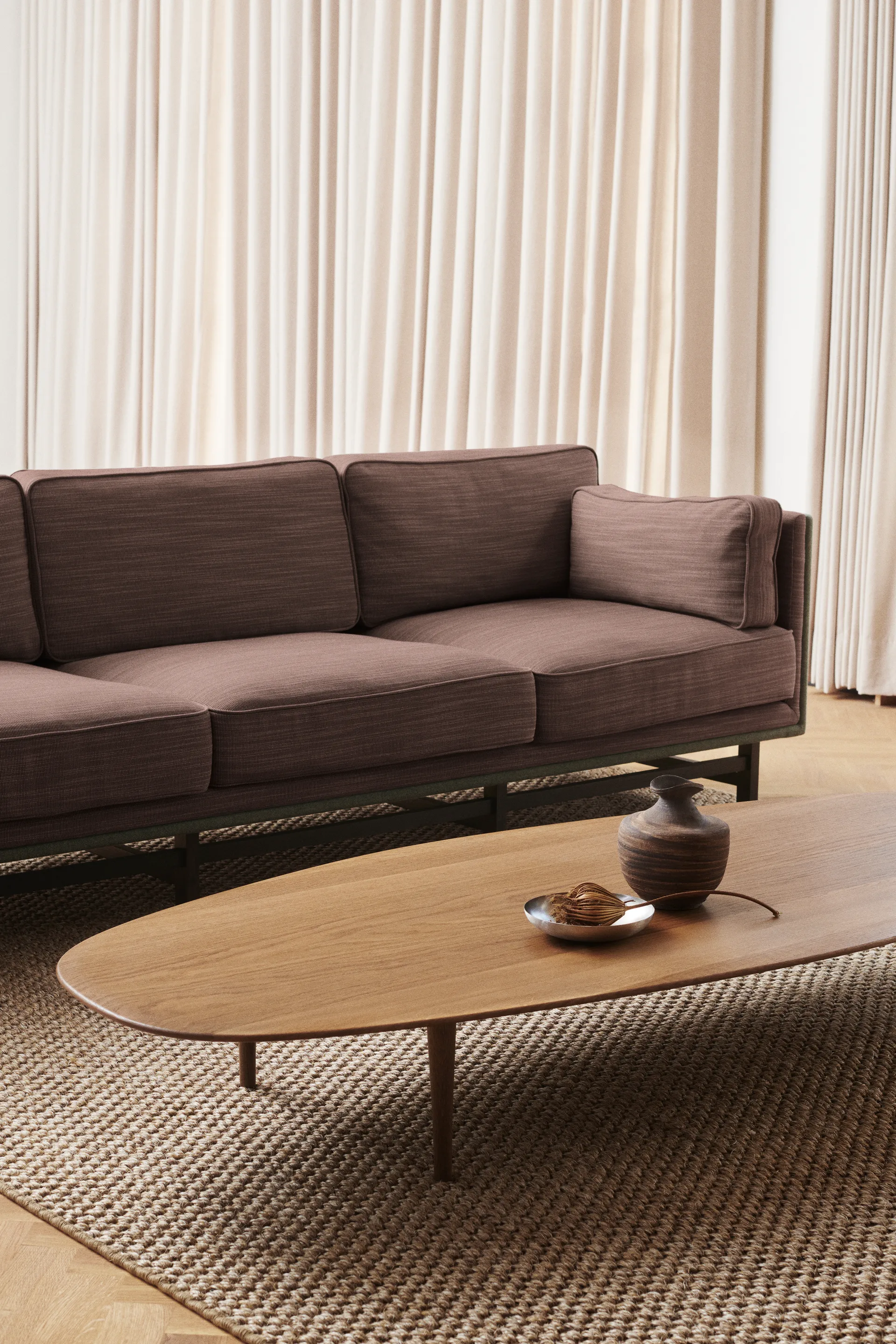 Mesa de centro Jari 80x180 cm, Roble aceitado ahumado Brdr. Krüger