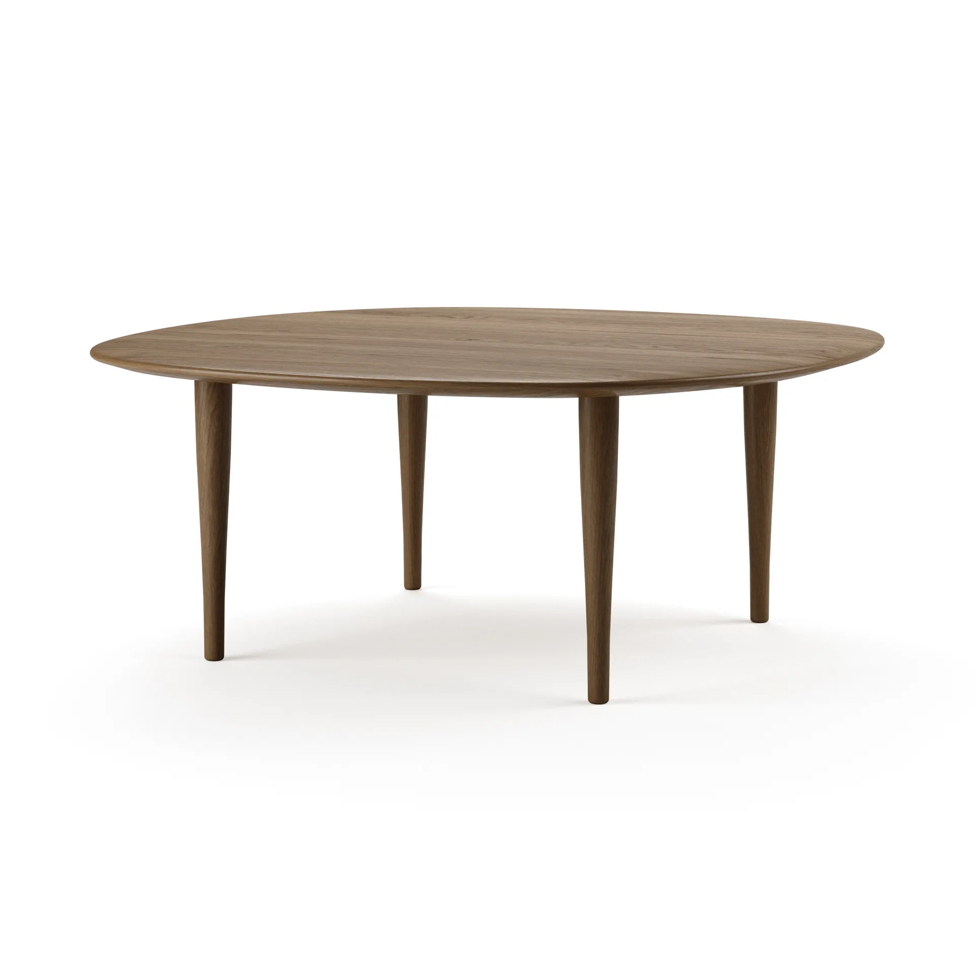 Mesa de centro Jari Ø85 cm, Roble aceitado ahumado Brdr. Krüger