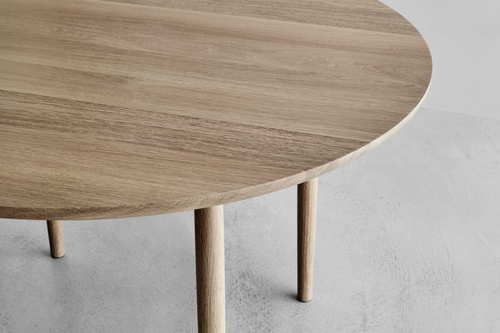 Mesa de comedor Arvr Ø120 cm, Roble aceitado blanco Brdr. Krüger