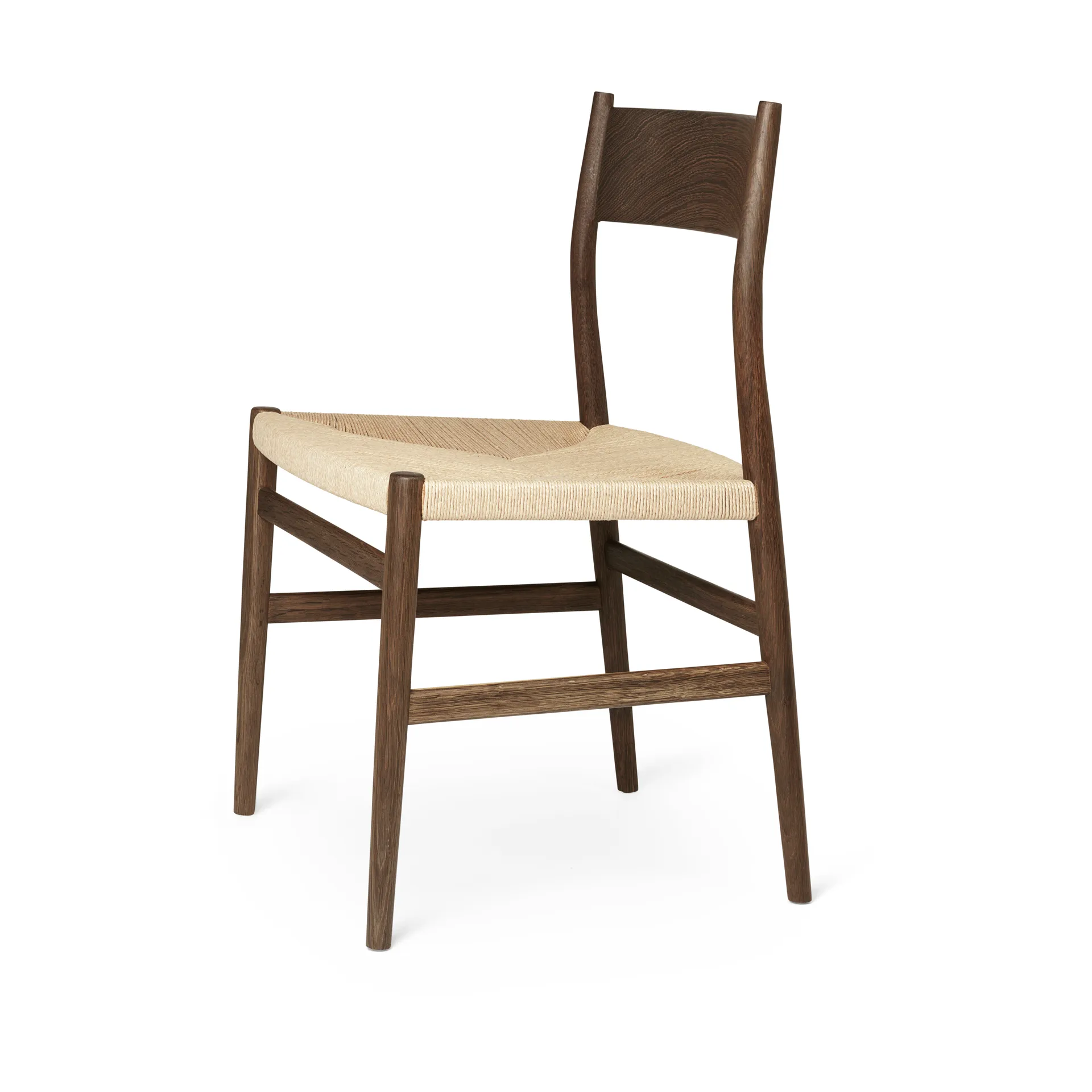 Silla Arv asiento tejido, Roble aceitado ahumado-cordón de papel Brdr. Krüger