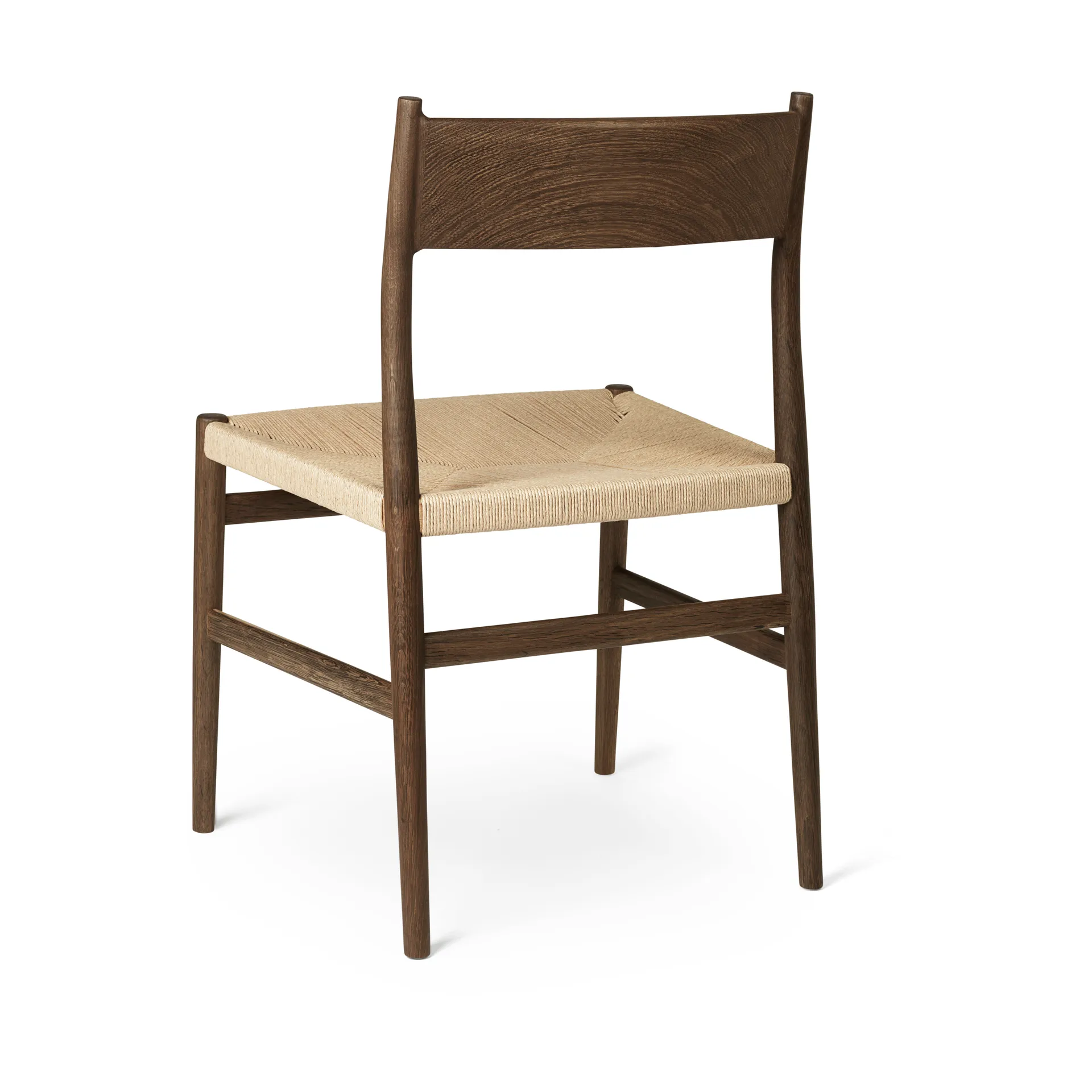 Silla Arv asiento tejido, Roble aceitado ahumado-cordón de papel Brdr. Krüger