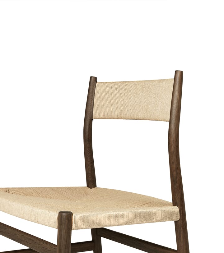 Silla Arv asiento tejido, Roble aceitado ahumado-cordón de papel Brdr. Krüger