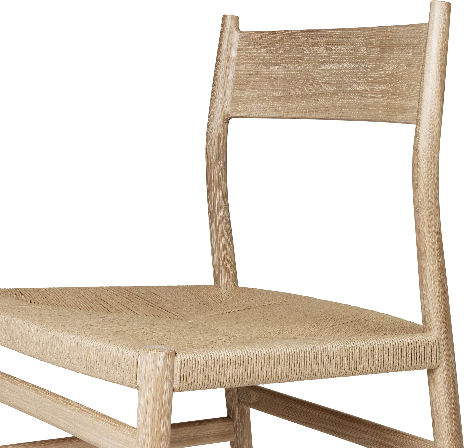 Silla Arv asiento tejido, Roble aceitado blanco-cordón de papel Brdr. Krüger