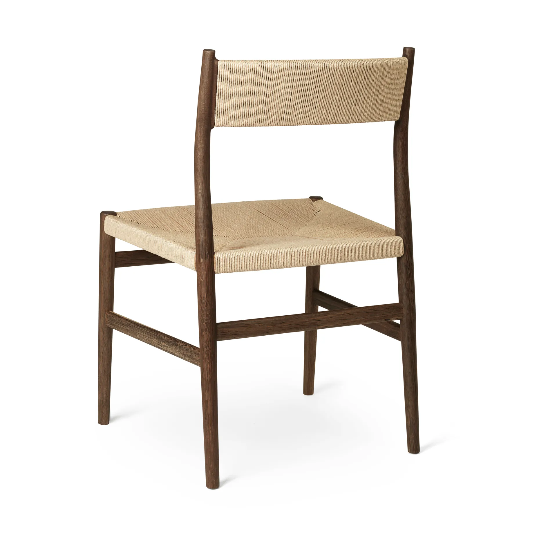 Silla Arv respaldo y asiento tejidos, Roble aceitado ahumado-cordón de papel Brdr. Krüger