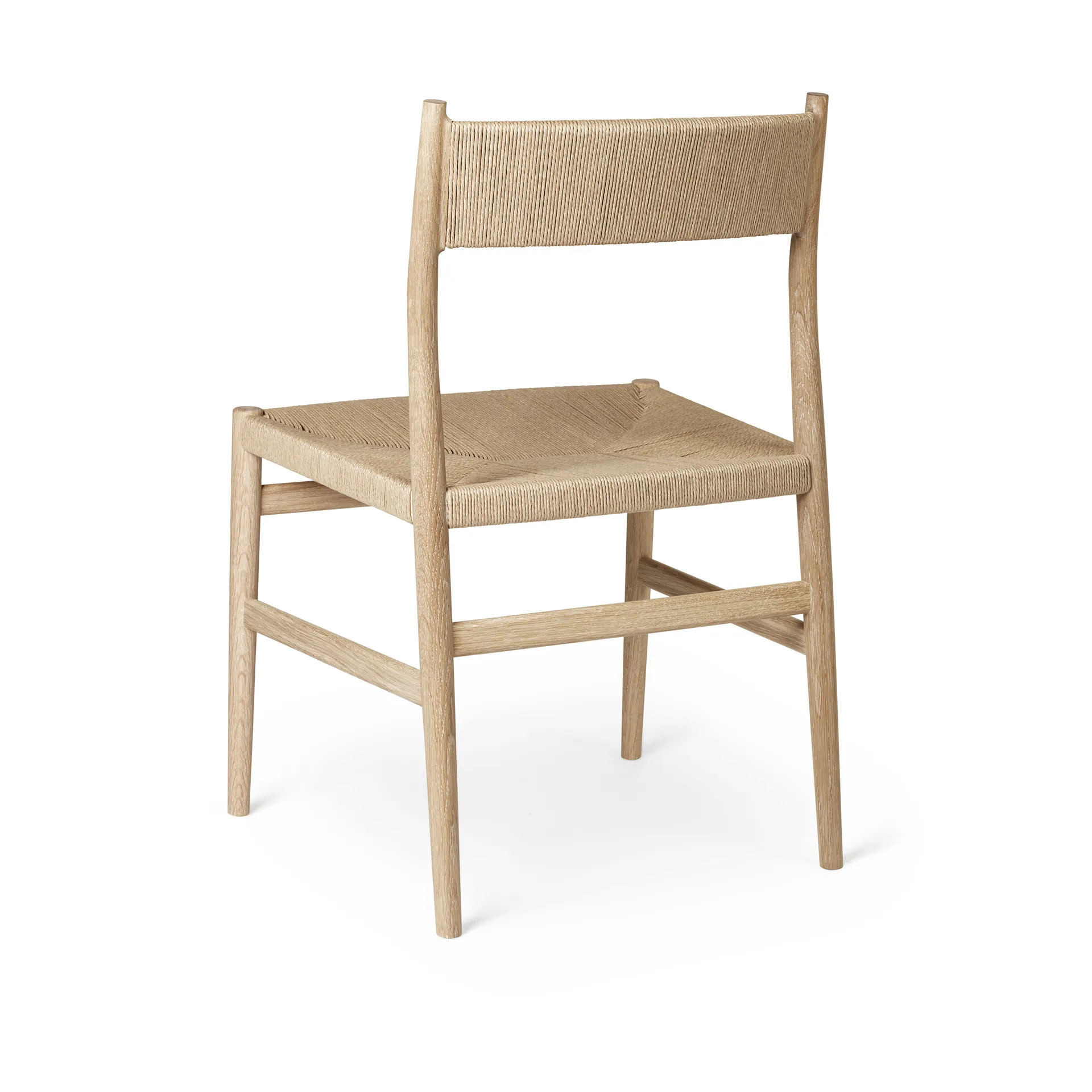 Silla Arv respaldo y asiento tejidos, Roble aceitado blanco-cordón de papel Brdr. Krüger