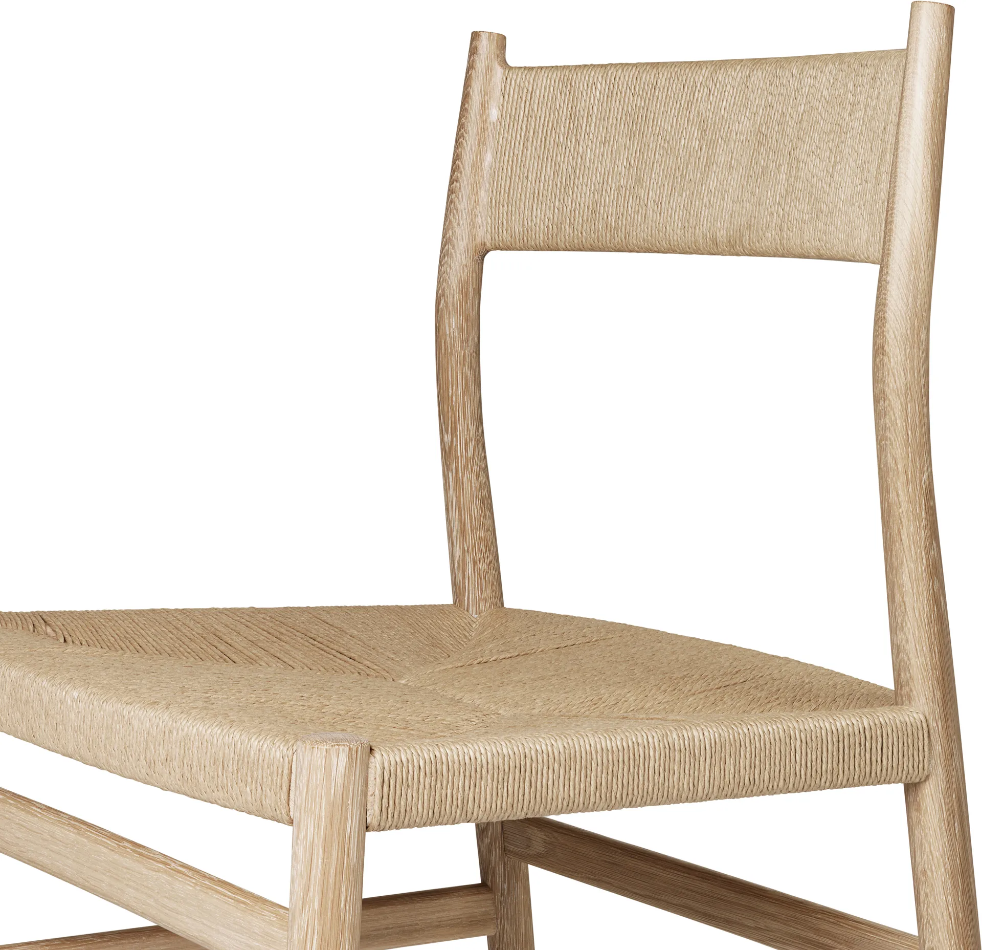 Silla Arv respaldo y asiento tejidos, Roble aceitado blanco-cordón de papel Brdr. Krüger