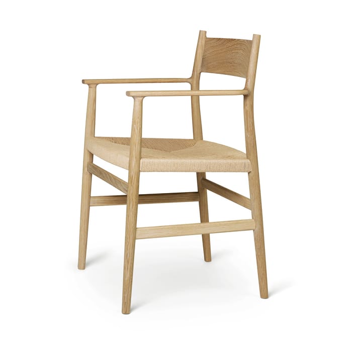 Silla con reposabrazos Arv asiento tejido, Roble aceitado-cordón de papel Brdr. Krüger