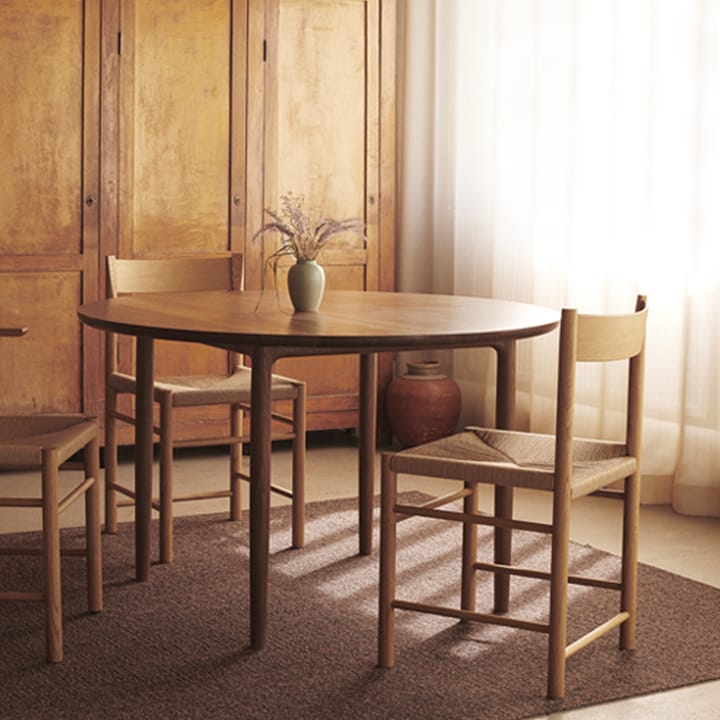Silla F, Negro fresno, asiento cuerda negra Brdr. Krüger