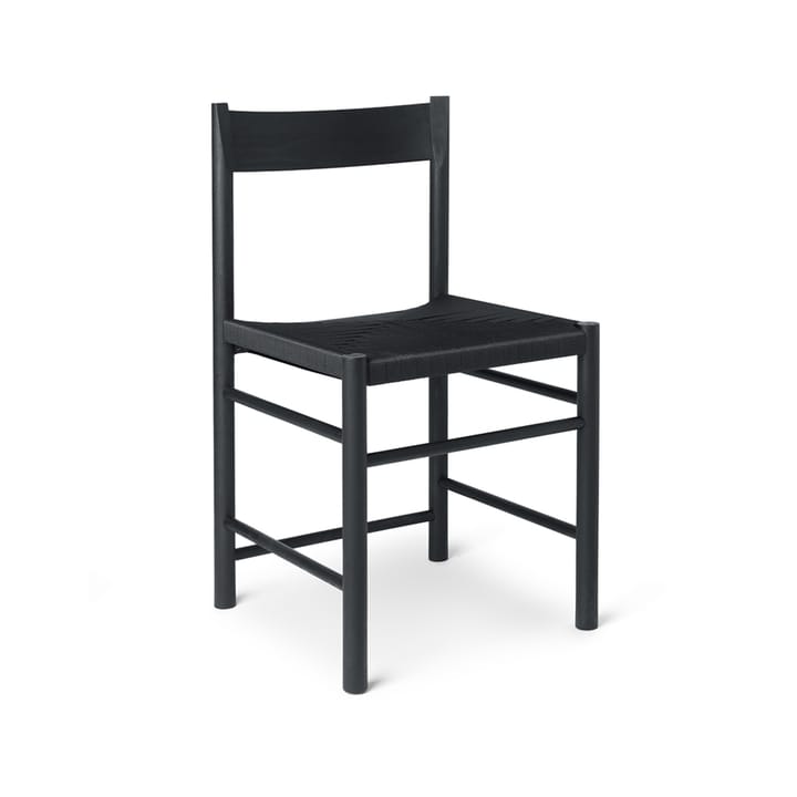 Silla F - Negro fresno, asiento cuerda negra - Brdr. Krüger