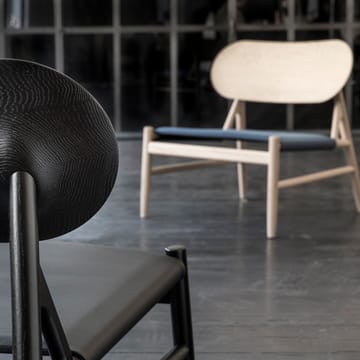 Sillón Ferdinand - Cuero negro, estructura roble lacado negro - Brdr. Krüger