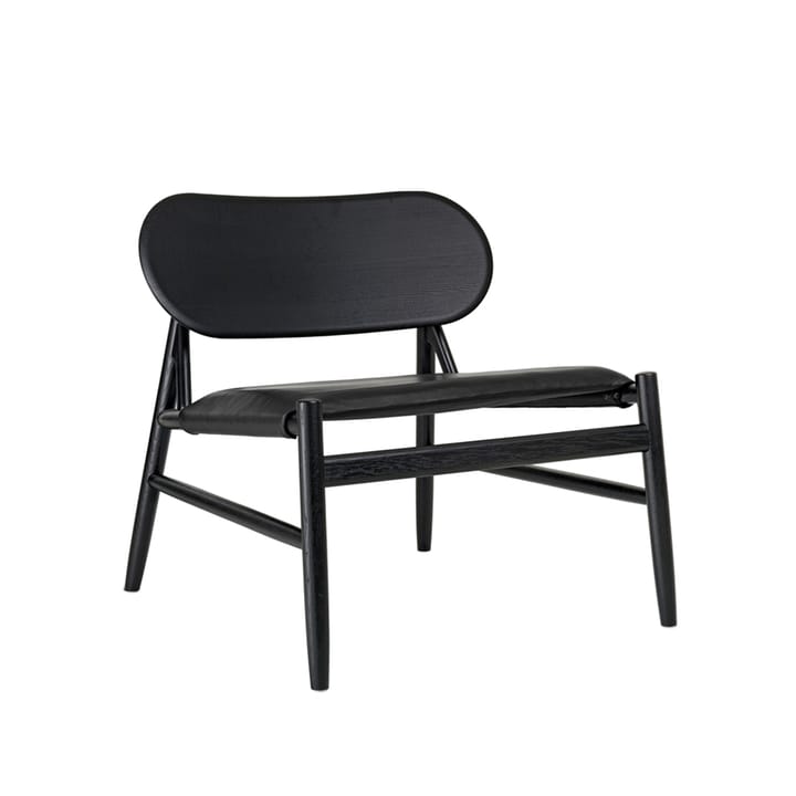 Sillón Ferdinand - Cuero negro, estructura roble lacado negro - Brdr. Krüger